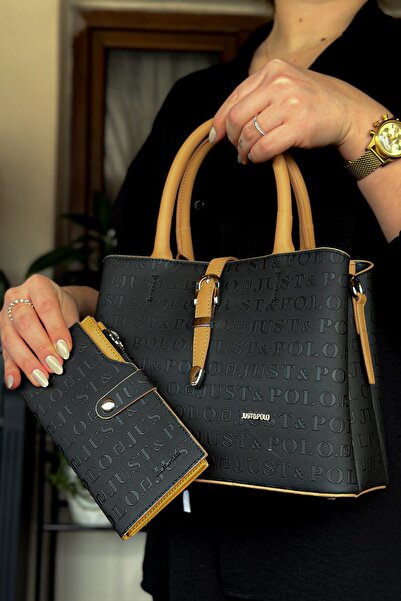 Just Polo حقيبة كتف نسائية متوسطة الحجم بأشرطة سميكة مناسبة للاستخدام اليومي ...