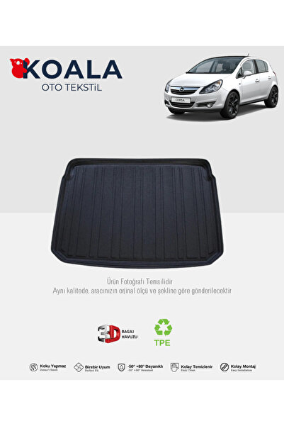 KoalaOtoTekstil Opel Corsa D (2004-2014) 3d Bagaj Havuzu