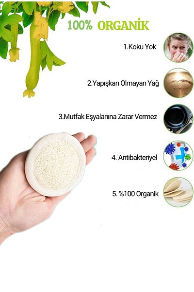 Nofella Face and Body Washcloth - Natural Pumpkin Fiber - Bath Fiber - Facial Peeling