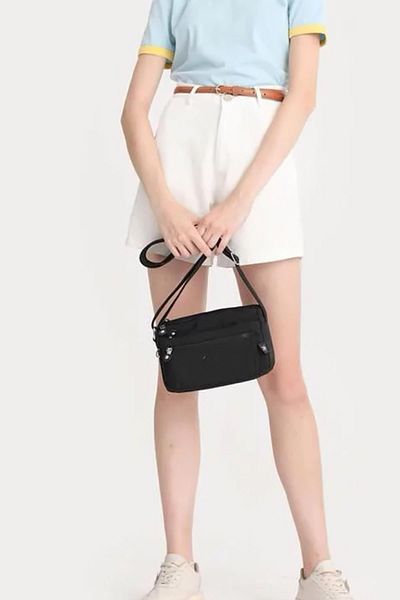 SMART BAGS SMARTBAGS KRINKIL GEANT DE FEMEIE DIN ȚESĂTURĂ 2022-3206 NEGRU