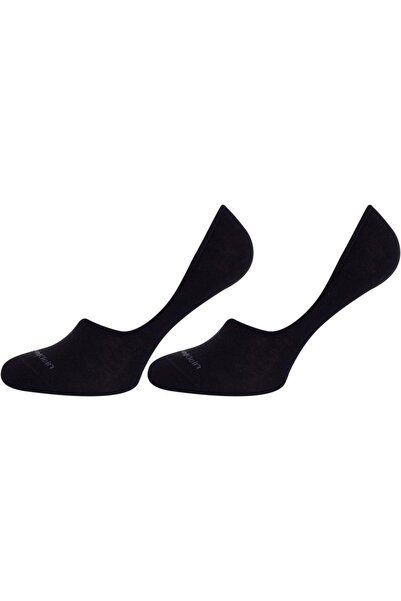 Calvin Klein UNISEX %100 Pamuk Dokuma Kumaş Marka Logolu Siyah Çorap 701218771-001