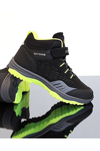 Kidessa 1767 Anatomik Tabanlı Bantlı Çocuk Trekking Spor Bot SİYAH