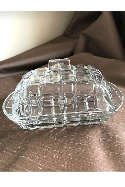 zemshop 4 Pieces Glass Butter Storage Container with Lid for Breakfast