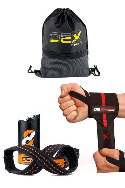 Dex Supports Lasting Energy 8 Loop Strap, Wrist Wraps Wrist Wrap, Sackpack Set of 3