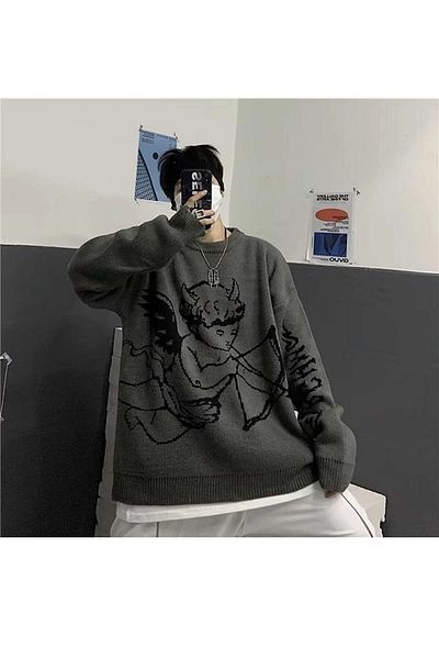 ÖZGESTORE Unisex Eros Oversize Knitwear Sweater