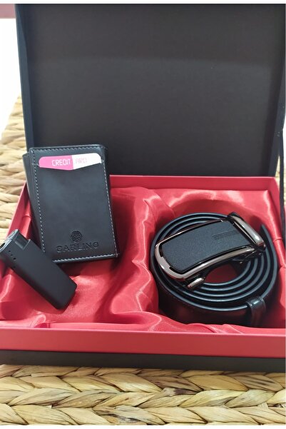 HKY Portofel mecanic, curea mecanică, set pentru bărbați, brichetă, cadou