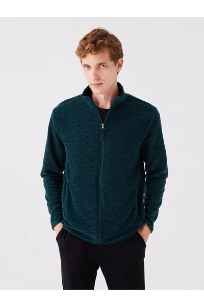 LC Waikiki LCWAIKIKI Classic Dik Yaka Uzun Kollu Erkek Polar Hırka