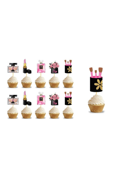 aşkın concept Pink Stars Makyaj Malzemeleri 10 adet Kürdan Süs