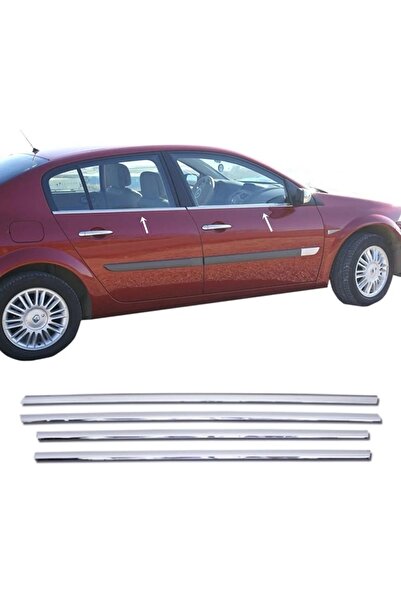 ZNZ OTO AKSESUAR Renault Megane 2 Sedan Krom Cam Çıtası 4 Kapı P.çelik 2002-2...