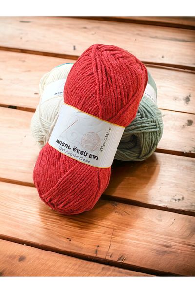 Masal Örgü Evi Set of 3 100% Cotton Punch and Amigurumi Thread