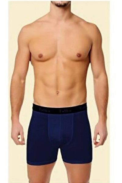 Tutku Navy Blue Lycra 3 Pack Boxers - ELF568T0114CCM3