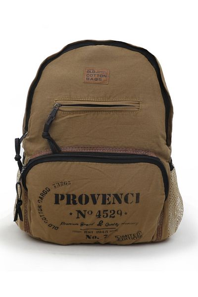 Old Cotton 7054 New North Dokato Camel Yellow Canvas School 15,6'' Σακίδιο πλάτης φορητού υπολογιστή ταξιδιού