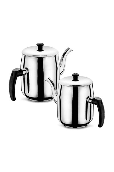 Ulutaş Black 430 Quality Stainless Steel 3.10 Lt Bakelite Handle Coffee Pot