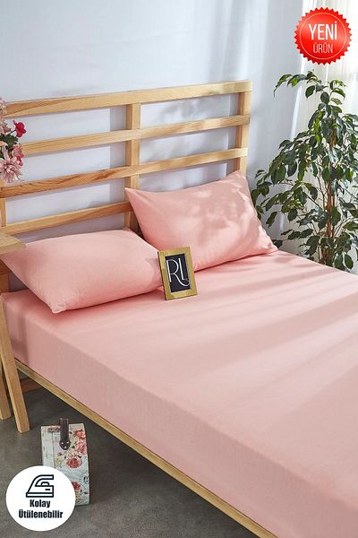 esseHM Fitted Sheet Set Solid Color Cotton-Pillowcase Single-Double Personality-Oversize Fitted Sheet