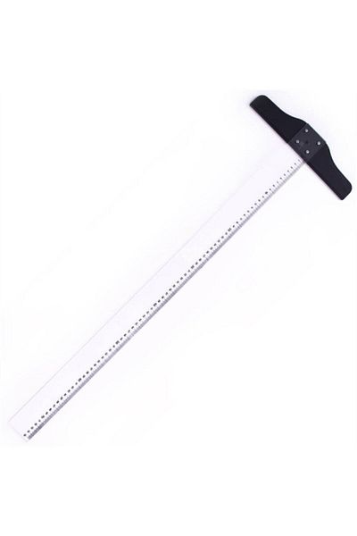 HATAS Riglă T transparentă din plastic de 75 cm