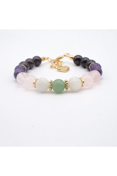 Artaril Natural Stone Women's Love Magnet Bracelet with Chain