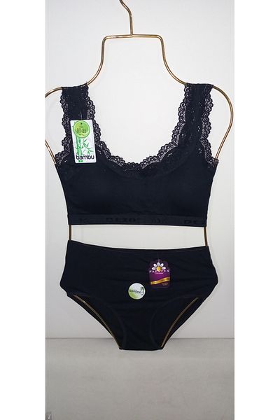 NARIYA Sutien de damă Chiloți Bumbac Bambus Adunare Dantela Căptușit Jumătate Tricot Set Marime Mare