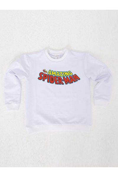 SPIDERMAN Hanorac pentru copii din țesătură de bumbac spiderman imprimat