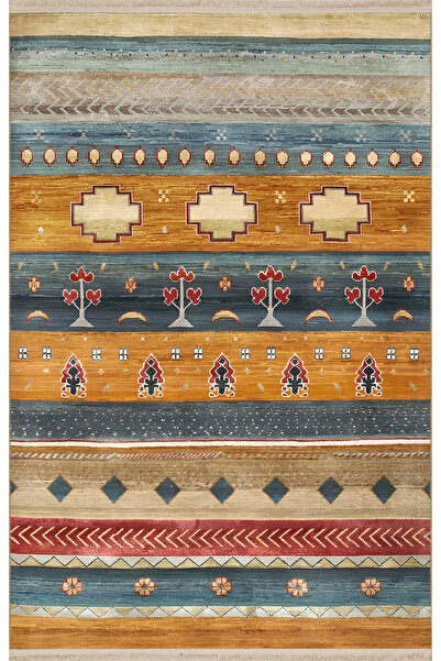 Rugs Modern Halı Multicolored Stripe Themed Traditional Motif Patterned Decor...