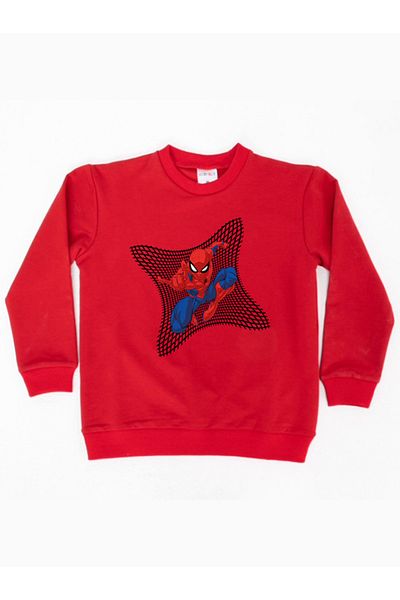 SPIDERMAN printed spiderman cotton fabric children's sweatshirt