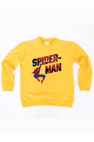 SPIDERMAN Hanorac pentru copii din țesătură de bumbac spiderman imprimat