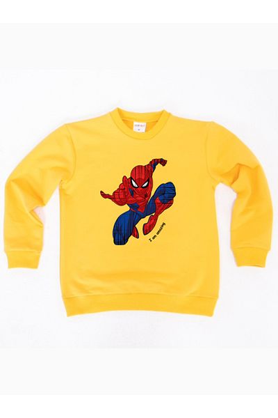 SPIDERMAN Hanorac pentru copii din țesătură de bumbac spiderman imprimat