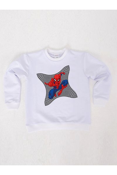 SPIDERMAN Hanorac pentru copii din țesătură de bumbac spiderman imprimat