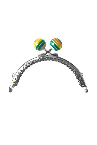 Duygu Tuhafiye ÇANTA VE CÜZDAN KLİPSİ LOLİPOP BAŞLIKLI 10.5 CM OVAL GÜMÜŞ