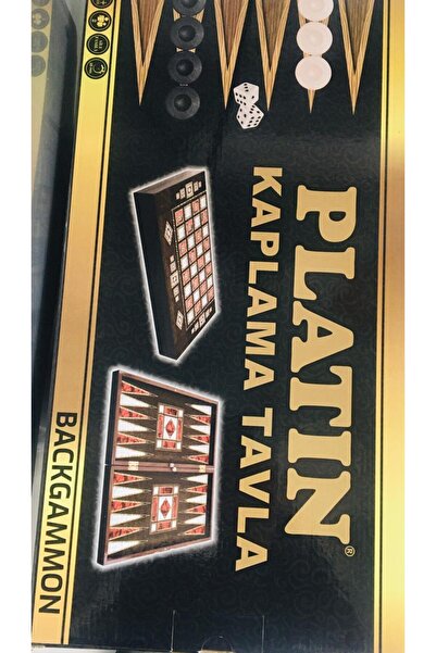 Bi Nargile Backgammon Platin Kaplama Tavla Takımı