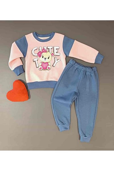krm bebe Set de trening de jucărie drăguț de iarnă groasă cu fleece în interior