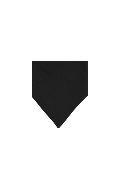 3Baby Black 100% Organic Cotton Double Layer Muslin Baby Scarf & Drool Bib wi...