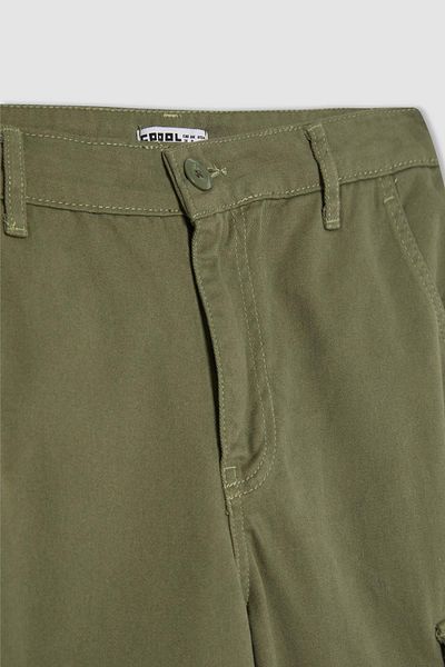 DeFacto High Waist Wide Leg Cool Straight Gabardine Pants - Cargo Pocket, B1450Ax23Au