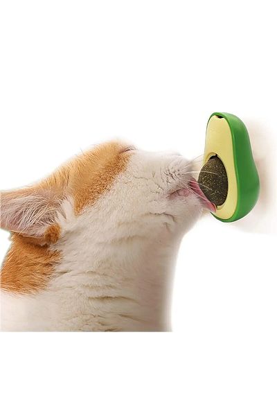 LOVYCO Edible Cat Mint with Natural Catnip - Avocado Shape Play and Lick Ball