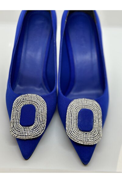 İremin Stili Mavi tokalı ayakkabı