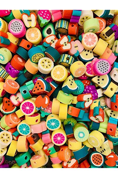 RLX BUJİTERİ 40 bucăți de fructe mixte Fimo Figure - margele Fimo