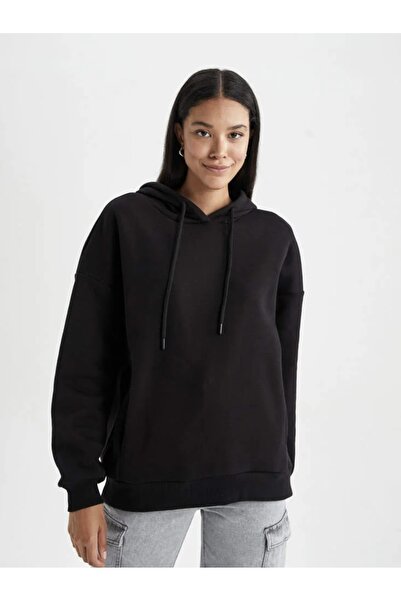 DeFacto Oversize Basic Kapüşonlu Sweatshirt