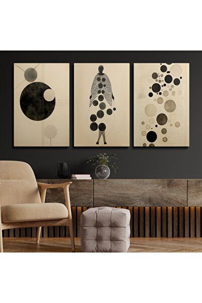 HOMEPACK Set 3 Pictură Perete Pânză Pictură Canvas Boho Clasic Modern HP181