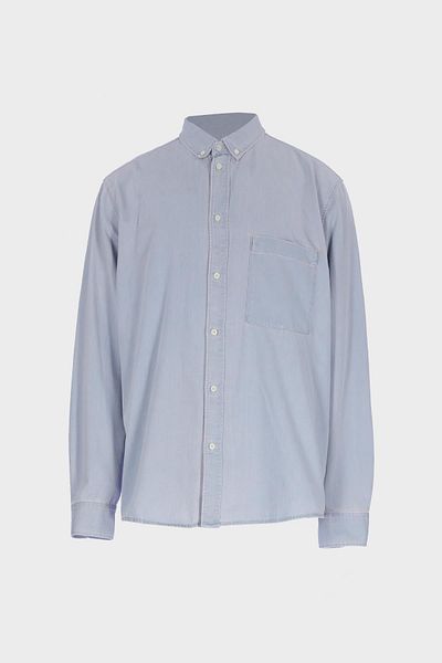 CROSS JEANS Men's Light Blue Regular Fit Jean Shirt C 4553-080