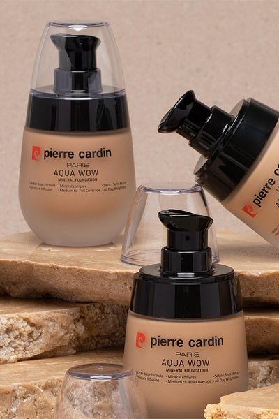 Pierre Cardin Aqua Wow Mineral Water Based Foundation Ivory Skin with Warm Yellow