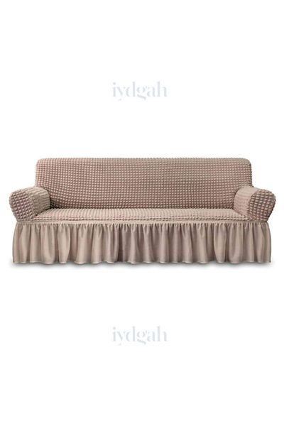 IYDGAH Lycra Elastic 3-Piece Wrapped Sofa Set - Stone Color 1 Piece