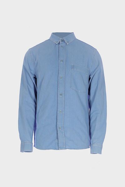 CROSS JEANS Men's Light Blue Regular Fit Jean Shirt C 4553-083