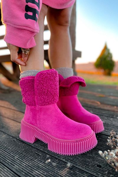 Shoebutik Μπότες Dublin Fuchsia Suede