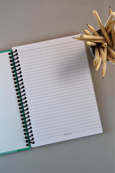 Kids Like 17x24 Pastel Color Striped Hard Cover Notebook