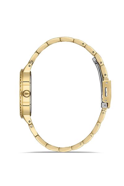 FERRO Women's Gold Color Stone Wristwatch + Bracelet Gift