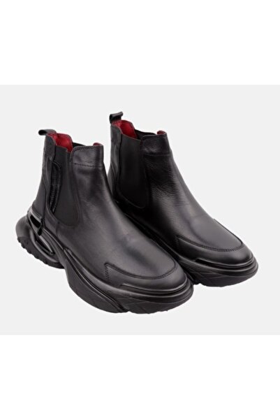 MARCOMEN 18476 Marcomen Hakiki Deri Full Ortopedik Erkek Kalın Tüp Taban Spor Klasik Erkek Bot
