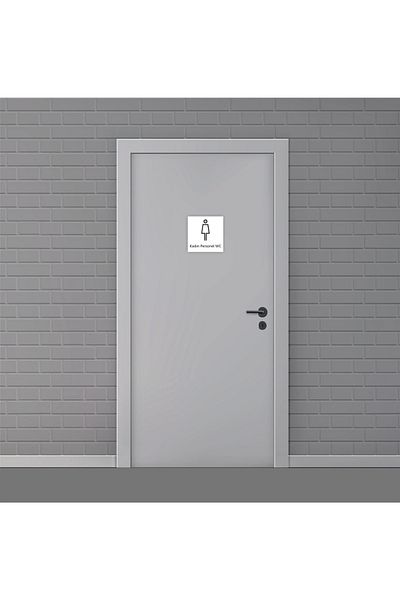 Pass Pano Autocolant cu imprimare digitală din folie pentru toaletă pentru personal pentru femei (autocolant) autoadeziv peste ușă