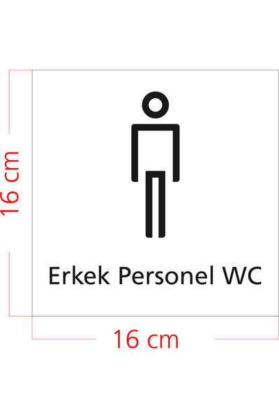 Pass Pano Male Personnel WC Toilet Foil Digital Printing Label Self-Adhesive on the Door