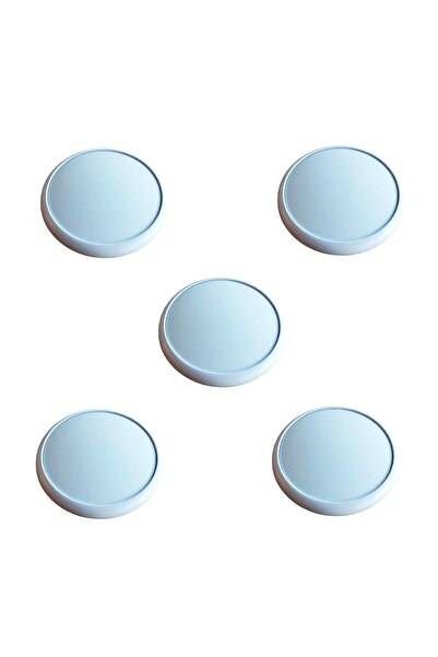 EYM 5 Adet Çocuk Odası Tekli Düğme Mobilya Kulp Çap 55 mm Beyaz