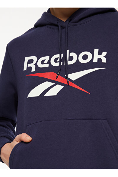 Reebok Lacivert Kadın Yuvarlak Yaka Sweatshirt IQ4428 RI BL FLEECE HOODIE
