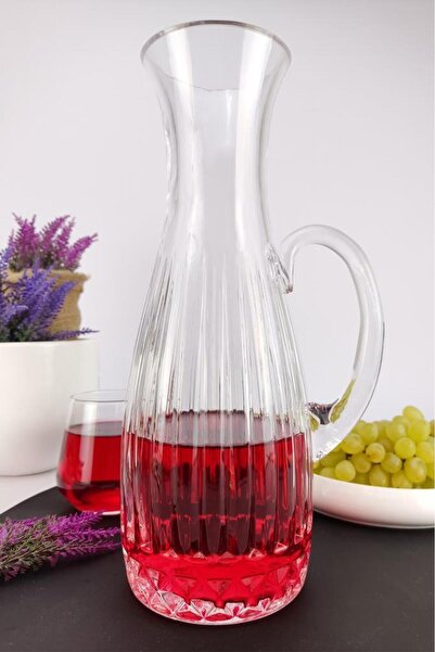 Digithome Linea Kulplu Cam Su Ve Meşrubat Sürahisi Karaf Şişe - Ln.ksu.010.60...